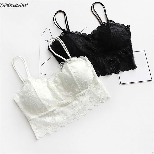 

women lace v-neck vest floral harness hollow camisole bra blouses tank crop good quality, White