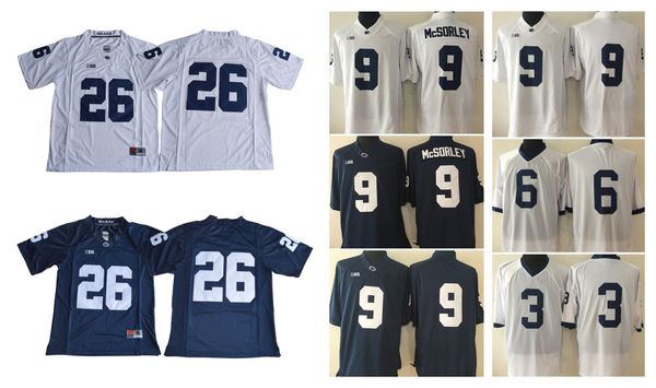 

Penn State Nittany Lions College 26 Saquon Barkley 6 Andre Robinson 9 Jarvis Miller #3 No Name Navy Blue White College Football Jerseys