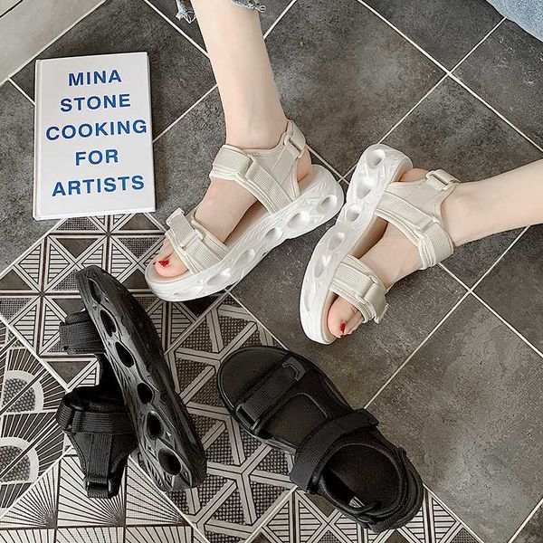 

shoes beige heeled sandals all-match med 2020 women's wedge soft summer heels muffins shoe black medium comfort block