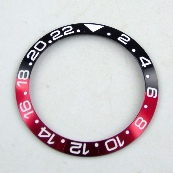 

38mm black and red aluminum bezel white marks fit for 40mm sub gmt men's watch-q04