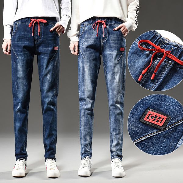 

boyfriend jeans women harem pants trouser casual plus size loose denim jeans streetwear ladies vintage washed mujer w799, Blue