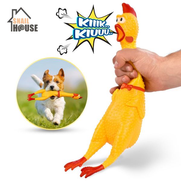 

sell screaming chicken pets dog toys squeeze squeaky sound funny toy safety rubber for dogs molar chew toys