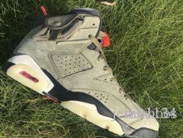 

travis scott x airs 6 mens basketball shoes 6s medium olive 6s designer sneakers size 7-12