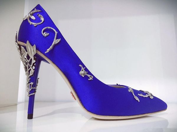 

ralph&russo wedding prom party bride shoes for women stiletto heel sexyornamental filigree, Black