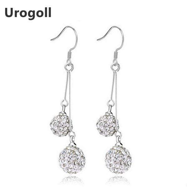 

genuine s925 sterling silver classic round drop earrings for women luxury party & anniversary silver 925 jewelry gifts, Golden;silver