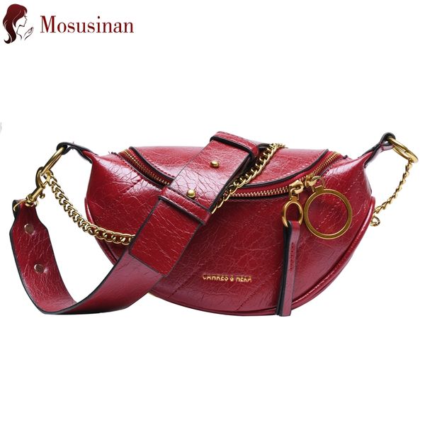 

waist pack mini crossbody bags for women 2019 new fashion handbag pu leather shoulder messenger bag ladies chain small chest bag
