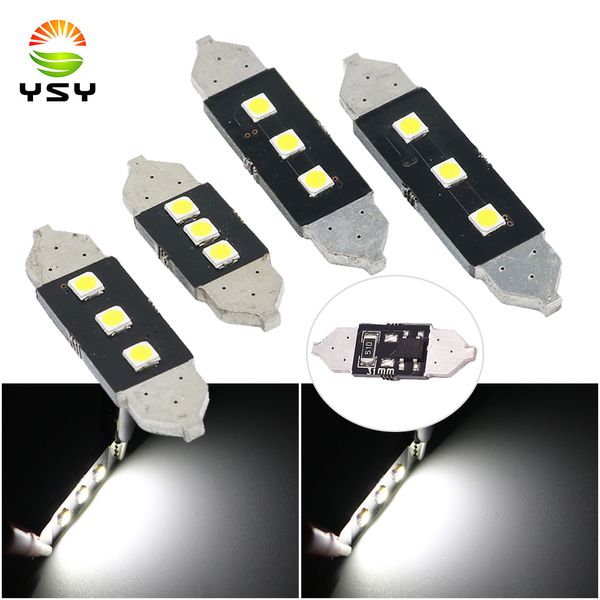 

ysy 31mm 36mm 39mm 41mm c5w c10w super bright 3030 3smd car led festoon light canbus error interior door lamp bulb 12v 100x