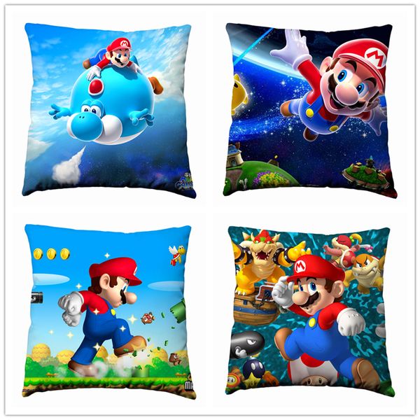 

anime manga super mario 40x40cm pillow case decorative customized cover seat bedding cushion pillowcase