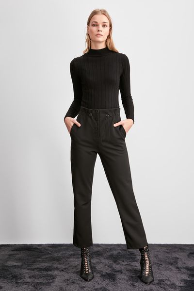 

trendyol shir detailed knitting pants twoaw20pl0551, Black;white