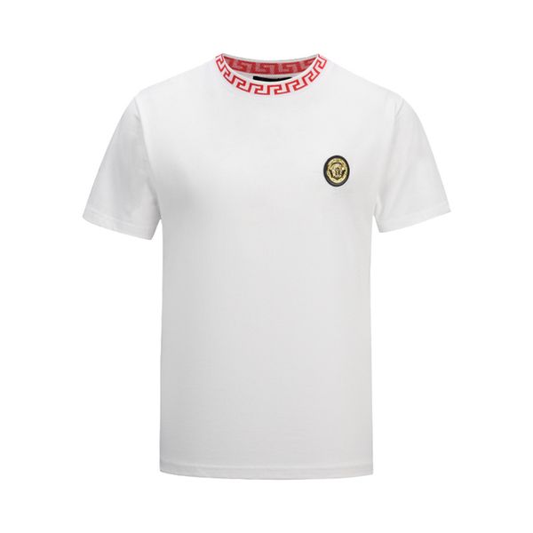 

19ss Polo T-shirt printed cotton top LOGO pattern мужская мода с короткими рукавами круглый вырез повсе