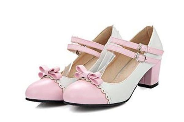 

women's shoes in spring and autumn high coarse heel round head bowknot @2086, Black