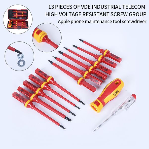 

13pcs interchangeable blades set 1000v power insulated screwdriver kit