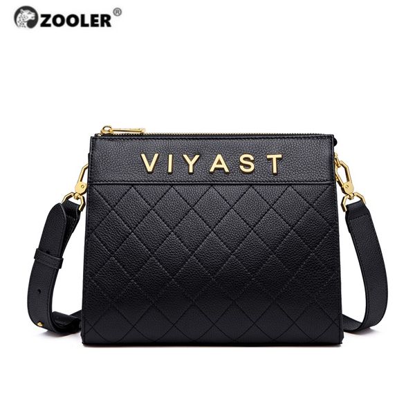 

cowhide ladies genuine leather women bag letter black purse real leather female single cross shoulder bag#gh250