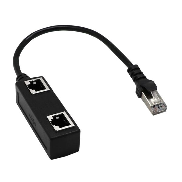 

rj45 1 до 2 ethernet lan сетевой кабель splitter 2 way extender адаптер