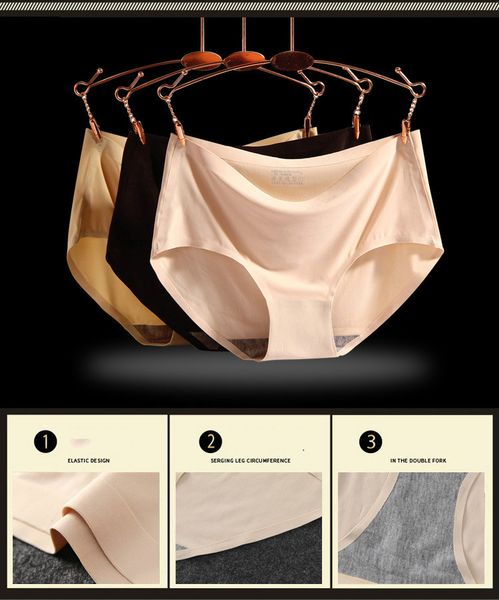 

ice silk large plus size s/ xxl,women's underwear,seamless underwear nylon spandex women panties,1pack, Black;pink