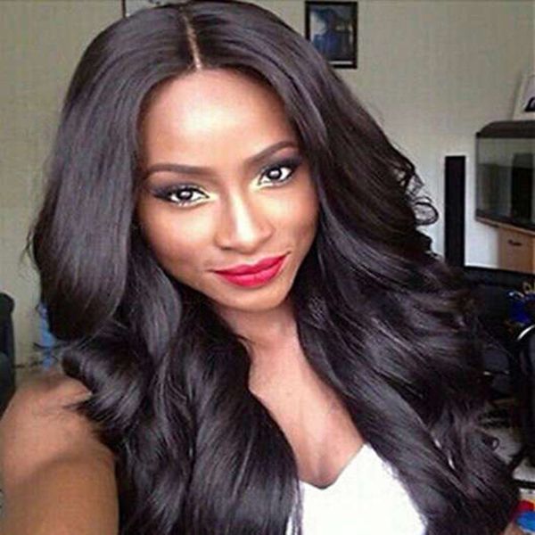 

wig big wave long roll wig headgear, Black;brown