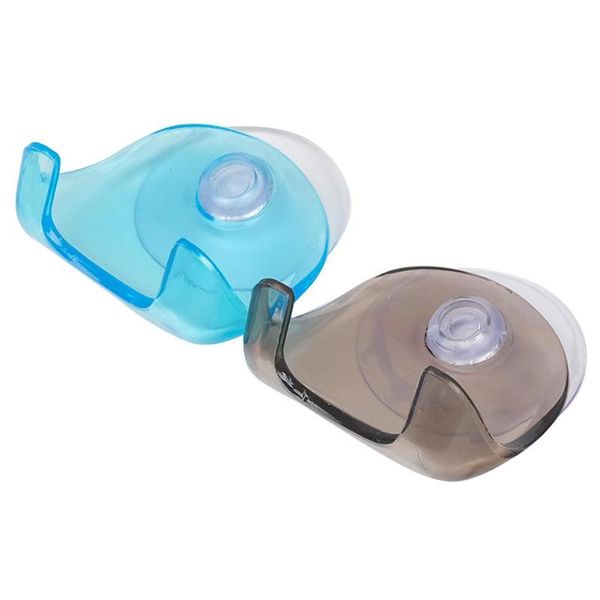 

1pc shaver suction cup clear hanger hanging rack bathroom storage shelf
