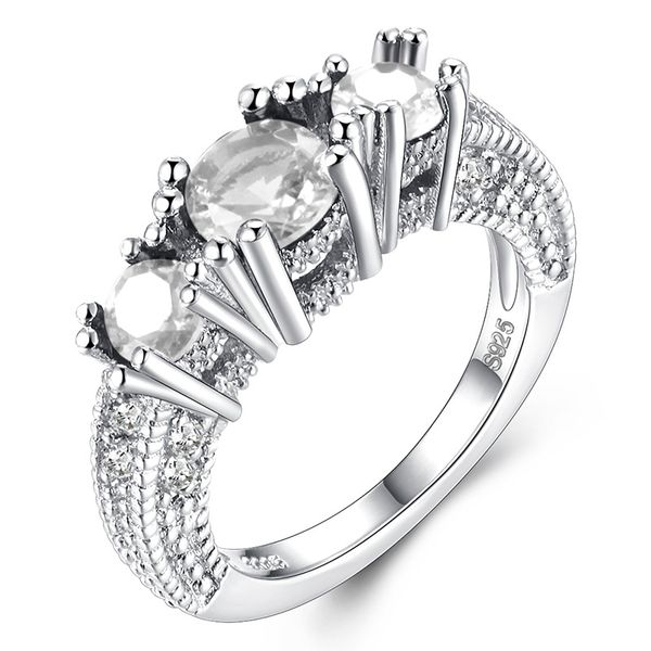

wholesale-blockbuster white snow zircon ring gift for women, Silver