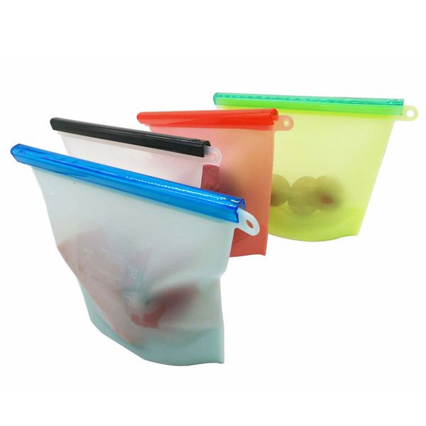 

1000ml reusable food silicone bag leakproof containers food storage bags 1l er date snack bags reusable grocery bags t2i51095