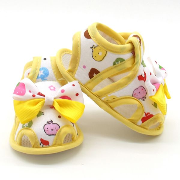 

newborn baby girls summer first walkers bow-knot printed princess breathable shoes prewalkers 0-18m