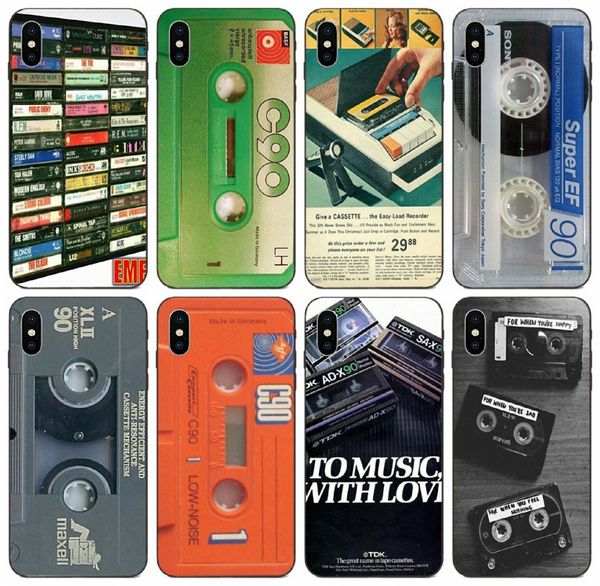 

tongtrade] vintage cassette tapes case for iphone 8s 7s 6s 5s plus x xs 11 pro max samsung a20 a20e a20s huawei mate 20 lg x power 2 case