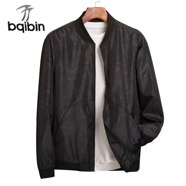 

2018 Spring Summer Mens Jackets And Coats Thin Slim Fit Bomber Jackets Black O Neck Jaqueta Masculina