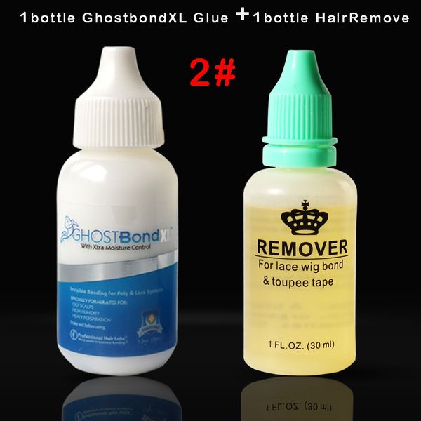 

1pc gho t bond xl 1 3oz adhe ive wig glue and 1pc hair glue adhe ive remover 1oz