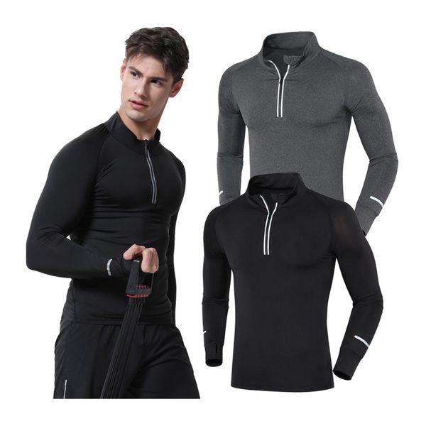 

mens fitness sweatshirts outdoor basketball running long sleeve shirts men jogging sports training jackets, Black;red