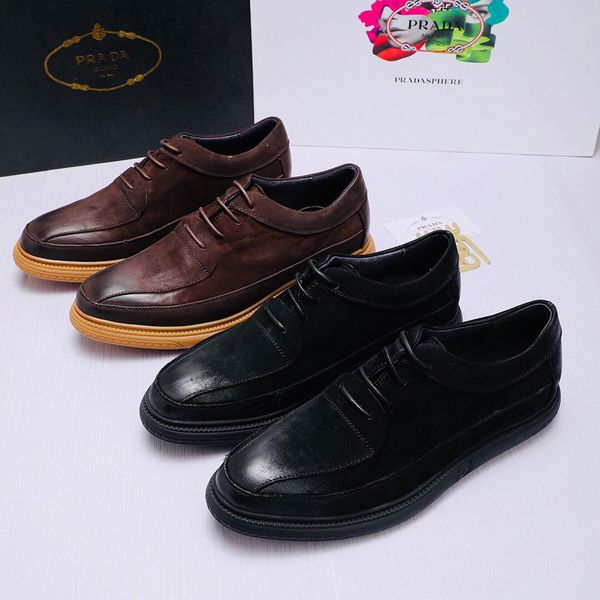 

2020 new men's advanced casual sports men's black brown sports casual shoes size 38-44 original shoe box ghgcd