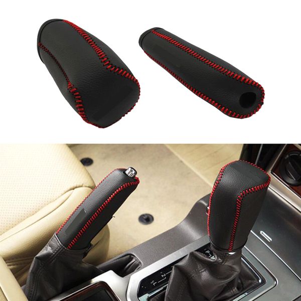 

hand sewing leather car gear shift knob for land cruiser prado fj150 2010 2011 2012 2013 2014 2015 2016 2017 accessories