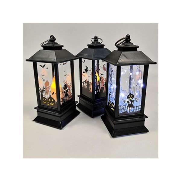 

2019 halloween decoration props led candles light vintage castle bats pumpkin lantern flame lamp scary halloween party supplies
