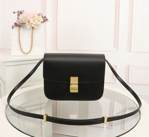 

2019 new popular ladies handbag leather shoulder messenger small square bag fashion ladies leather stewardess handbags