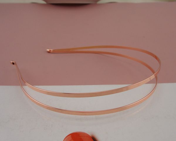 

5pcs rose golden plain double 3mm flat metal wire hair headbands at nickle and lead for diy hair accessories,bargain for bulk, Silver