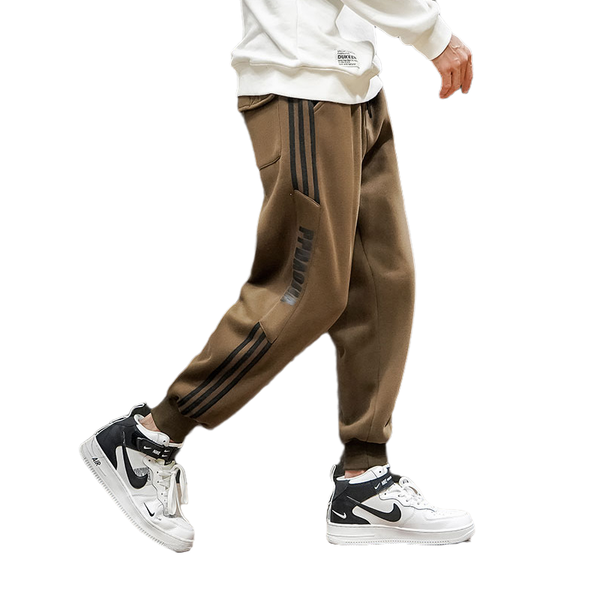

pants men fashion solid color cotton casual sport pants men streetwear hip hop loose straight trousers male m-5xl, Black
