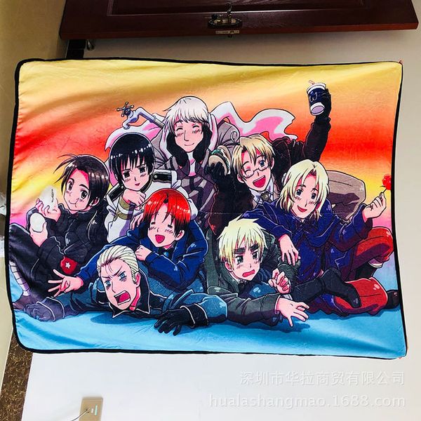 

1pcs power hetali anime blanket plush velvet warm decoration soft bed home throw sofa blankets kid gifts new