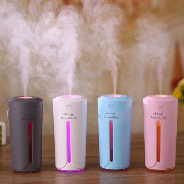 

portable 230ml ultrasonic led night light cup aroma usb charging humidifier air essential oil aroma diffuser purifier atomizer