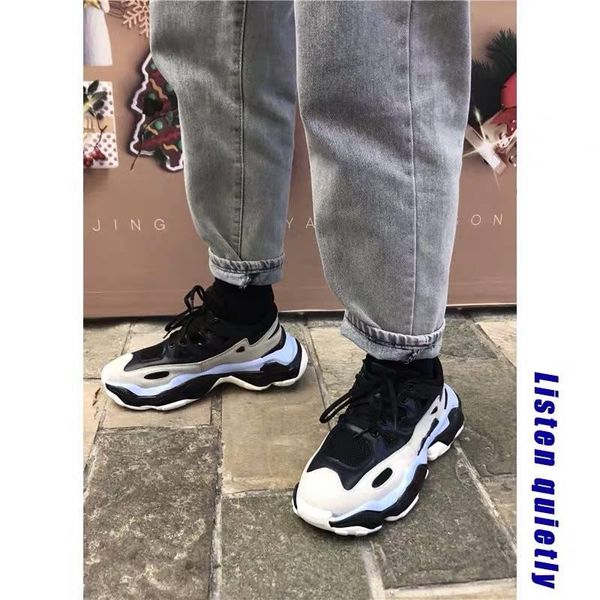 

hip hop men chunky sneakers suede casual shoes tenis sapato masculino 811 high platform sneakers basket man walking shoes, Black