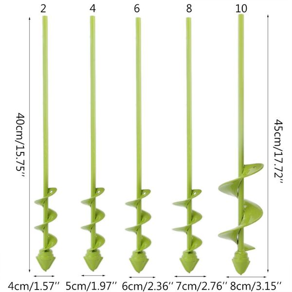 

garden planter spiral drill bit flower planting hole digger drill bit tool auger