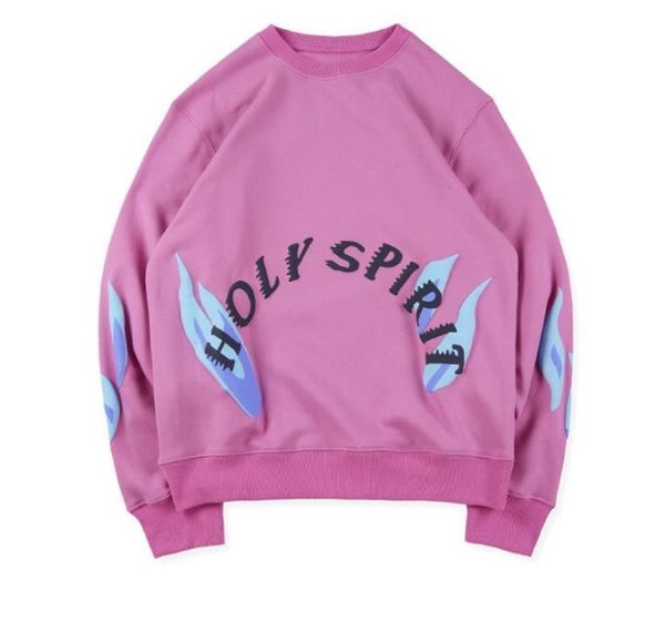 

kanye west holy spirit mens sweatshirts letter printing sweatshirts streetwear hip hop style asian size s-xl, Black