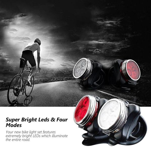 

new mountain bike taillights usb charging bicycle light bicycle headlights safety warning lights long-lasting batteries