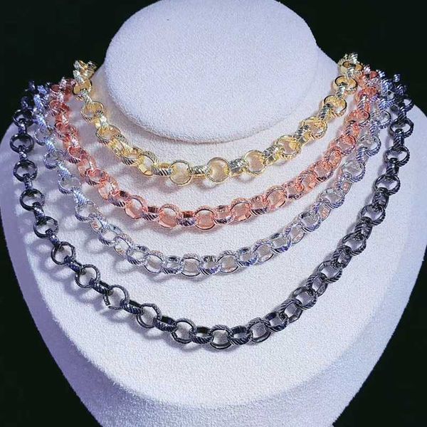 

5 meters 4 colors link chain necklace keep color big o chain necklace accessories for jewelry making 50768, Silver