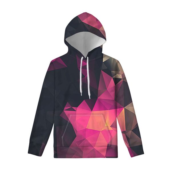 

casual geometric print women men hoodies comfort fabric female sweatshirt streetwear collge lovers hoodie custom sweat hoodies, Black