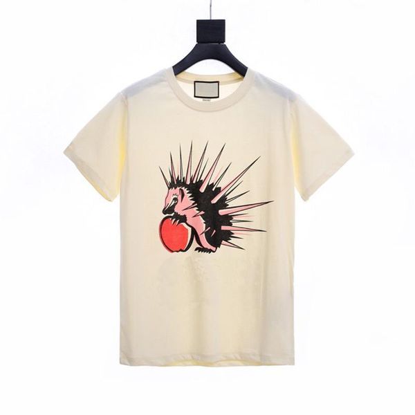 

20ss spring summer luxury italy europe hedgehog tee mens designer t shirts women short sleeve cotton tshirt, White;black