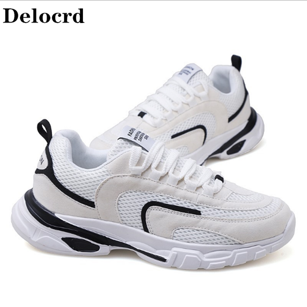 

39-44 casual shoes men 2019 new breathable mesh wild sports shoes men's handmade fashion men's students running, Black