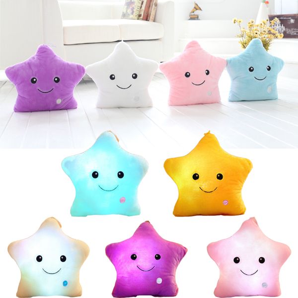 Pink Bright Light Up Colorful Glowing Led Luminous Star Plush