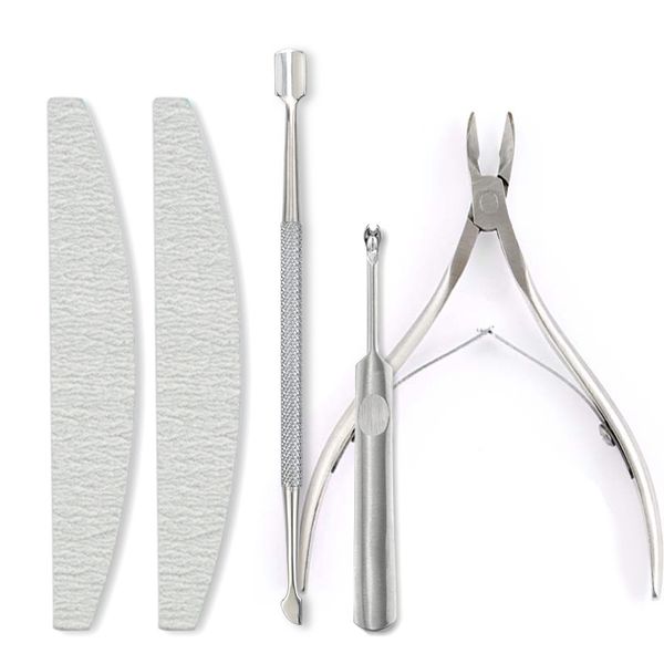 

nail art exfoliating tools set nail file cuticle nipper tool spoon pusher remover cutter clipper trimmer scissors manicure tool