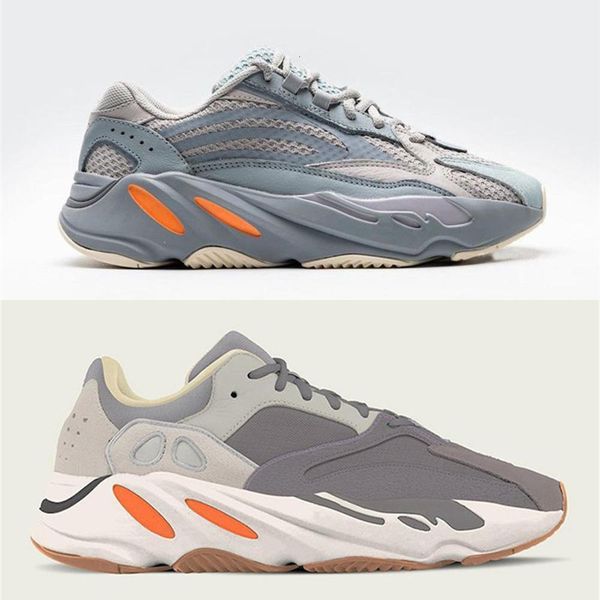 

2020 authentic originals 700 v2 inertia magnet teal blue wave runner 3m kanye west man woman casual shoes sneakers fw2549 with box, Black