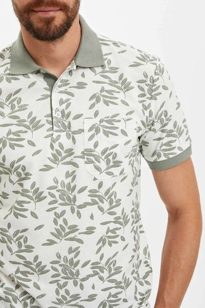

defacto new summer man fashion polo shirt men's casual print pattern loose male cotton short sleeves - m4189az19au, White;black