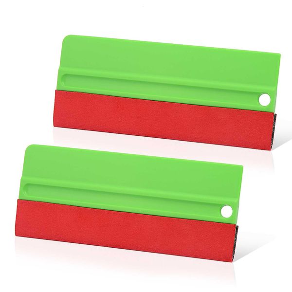 

foshio 2pcs carbon fiber film scratch-waterproof felt squeegee vinyl car wrap window tint install scraper cleaning tools