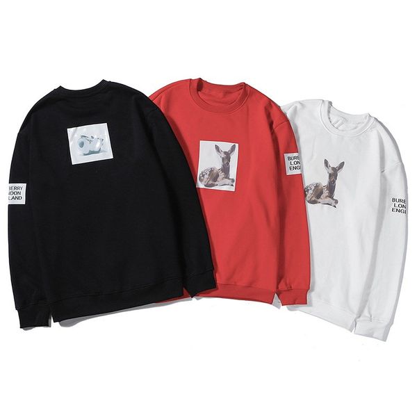 

mens designer hoodies brand pullover sweatshirts luxury hoodie for men women with animal printed fashion mens hoodies clothes m-2xl, Black